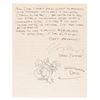 Image 1 : A Donald Duck Drawing & Letter Signed By Daan Jippes.