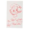 Image 1 : A Donald Duck Drawing Signed By George Crenshaw.