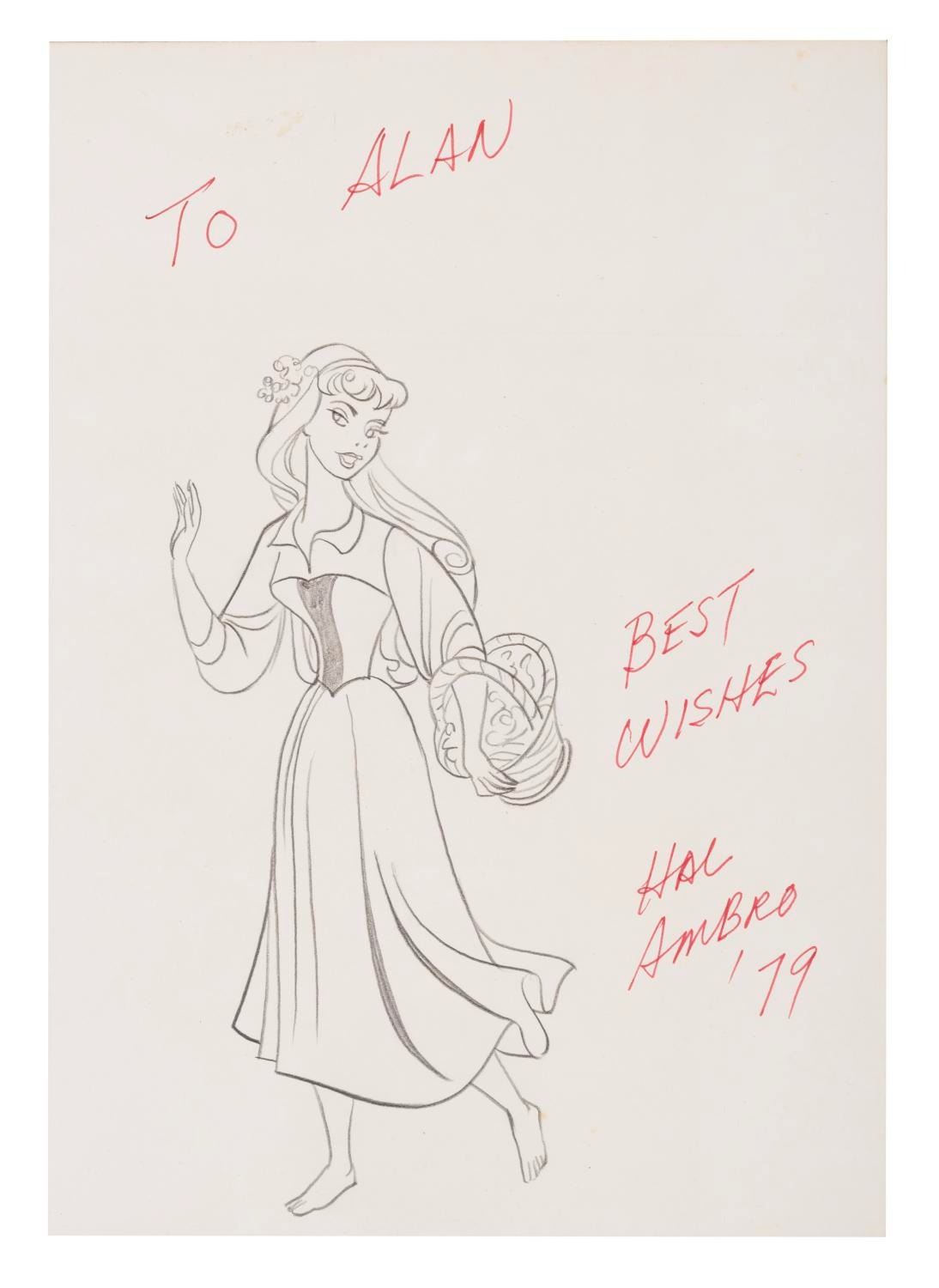Hal Ambro Collection A Briar Rose Drawing Signed By Hal Ambro. - Van Eaton Galleries