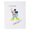 Image 1 : A Disco Mickey Drawing Signed By Dick Duerrstein.
