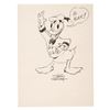 Image 1 : A Donald Duck Drawing Signed By Jack Hannah.