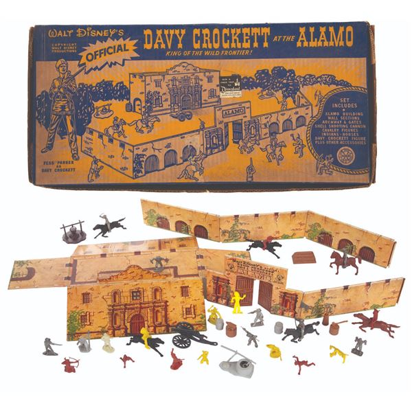 A 1950s Davy Crockett at the Alamo Playset and Box.