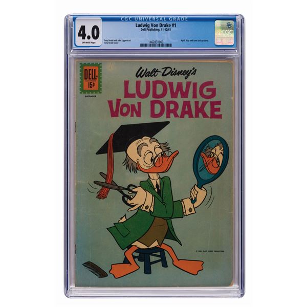 A "Ludwig Von Drake" Comic Book No. 1 Graded 4.0.