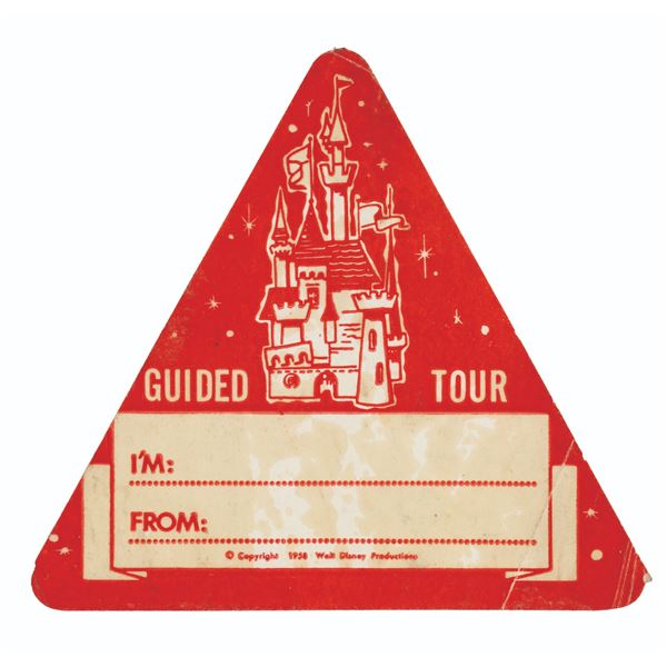 A 1958 Guided Tour Name Tag.