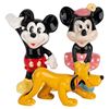 Image 1 : A Trio of Porcelain Mickey, Minnie, and Pluto Figures.