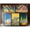 Image 1 : 1939 New York World's Fair Metalite Postcards 10