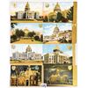 Image 1 : State Capital Postcards Illustrated Gold 49 Cards