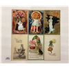 Image 1 : 6 Halloween Antique Holiday Greeting Postcards