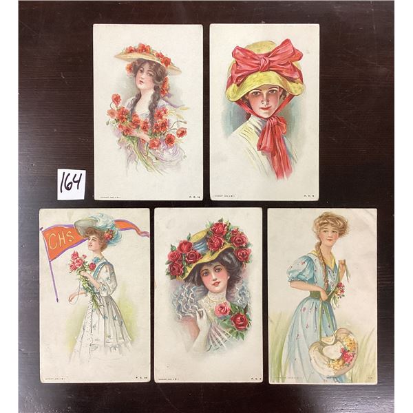 Ladies Greeting Postcards 17