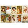 Image 2 : Santa Christmas Holiday Greeting Postcards 39