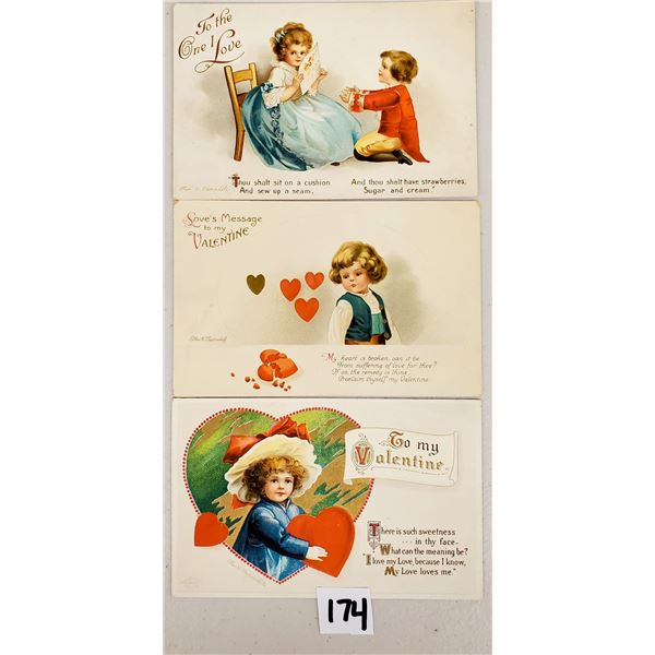 Signed Artist Clapsaddle Valentine's Day Children Postcards 8