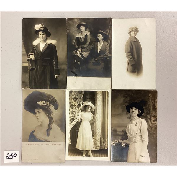 Real Photo Women with Hats Postcards 29