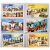 Image 7 : All 50 States Group ofLarge Letter Linen 51 Postcards
