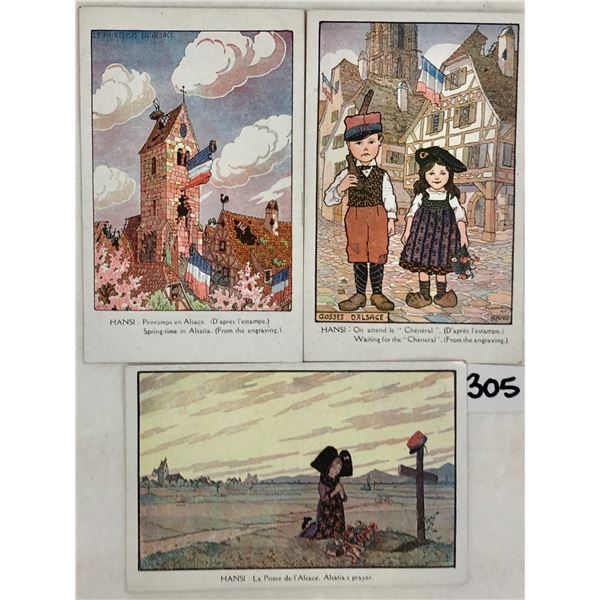 Signed Artist Hansi Children 8 Postcards