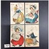 Image 1 : Signed Artist Clapsaddle Children & Bunny Holiday Greeting Postcards 4