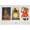 Image 2 : Novelty - Mechanicals 5 Postcards - 1 Santa