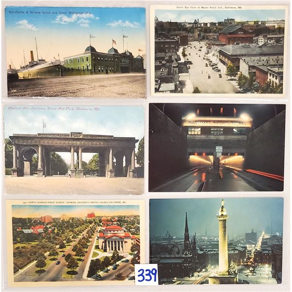 Baltimore, Maryland Approx. 110 Postcards