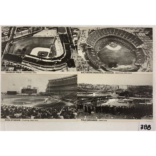 Sports - 1974 Black & White Baseball Stadium Postcards 12