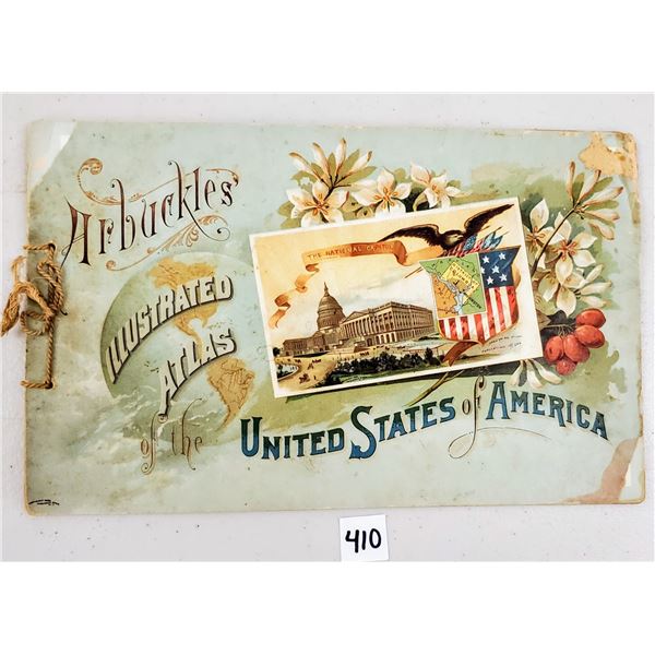 Ephemera - Advertising Arbuckles Illustrated Atlas of the USA Booklet