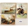 Image 2 : Military Ships & Battle Scenes 7 - Trade Card Like
