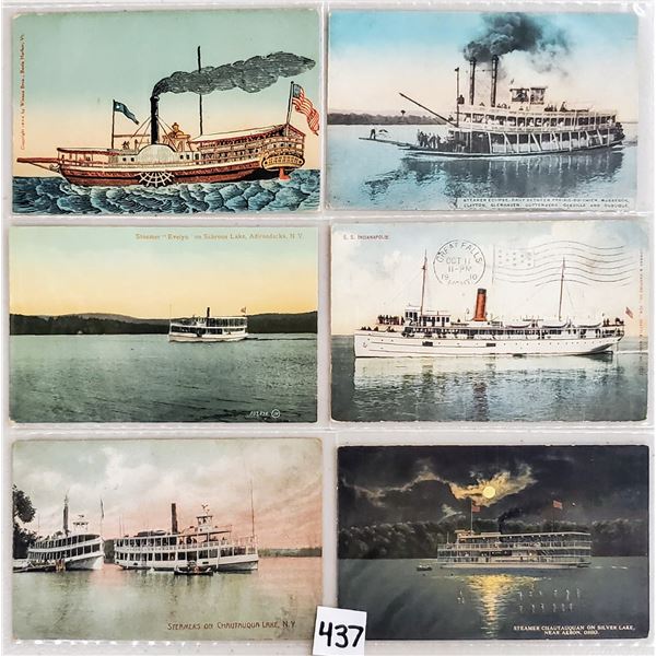 Boats - Steam Ships - Steamers 21 Postcards