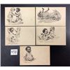 Image 1 : Group of 5 Albertype Black Americana Children Series Postcards