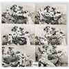 Image 2 : Set of 10 Black & White Clown Children Postcards