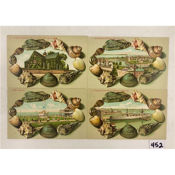 Group of 19 Virginia Shellborder Postcards
