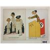 Image 1 : 2 Vintage Nazi Hitler Comic Postcards