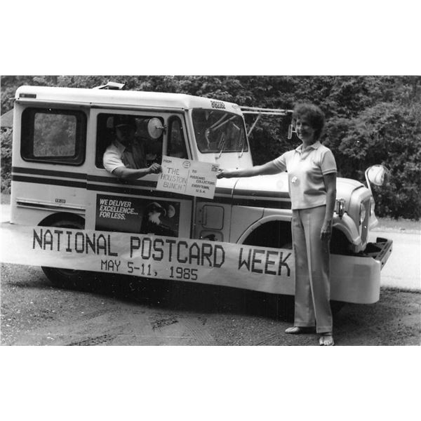 Real Photo National Postcard Week 1985 Post Office Delivery Truck PC