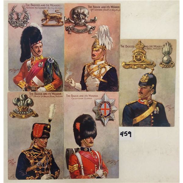 Group of 5 Tuck Regimental Badges & Their Wearers Postcards