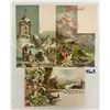 Image 1 : Set of 12 Months German Signed Artist Scenes Postcards