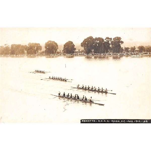 Ross Real Photo Regatta Washington DC Aug. 1910 Postcard