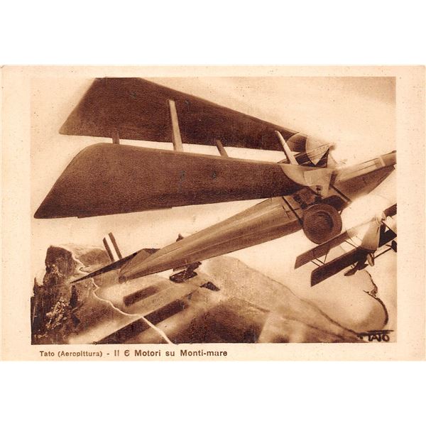 1934 Venice Exposition Tato Airplane Postcard