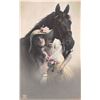Image 9 : Set of 6 Tinted Real Photo Lady in Hat & Horse Postcards