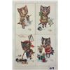 Image 1 : Group of 4 Signed Thiele Dressed Cat Postcards