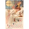 Image 1 : Winsch Halloween Fairies & Woman Sleeping Holiday Greeting Postcard