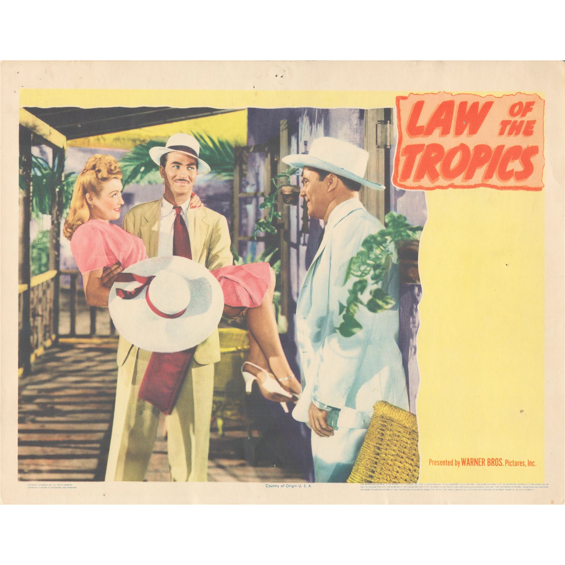 Law of the Tropics 1941 original vintage lobby card
