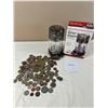 Image 1 : Assortment of international currency and coin sorter