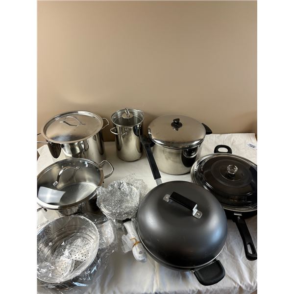 Assorted Pots and pans