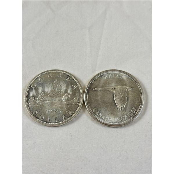 Canadian silver dollars