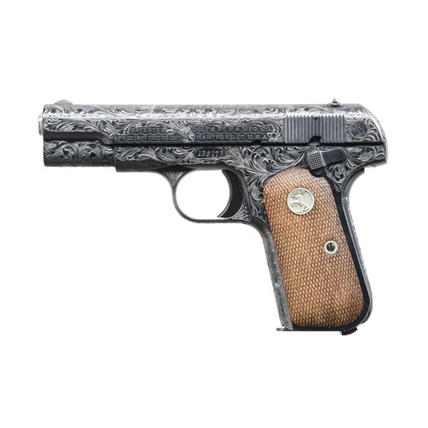 COLT JOHN J. ADAMS JR. ENGRAVED 1903 HAMMERLESS 32