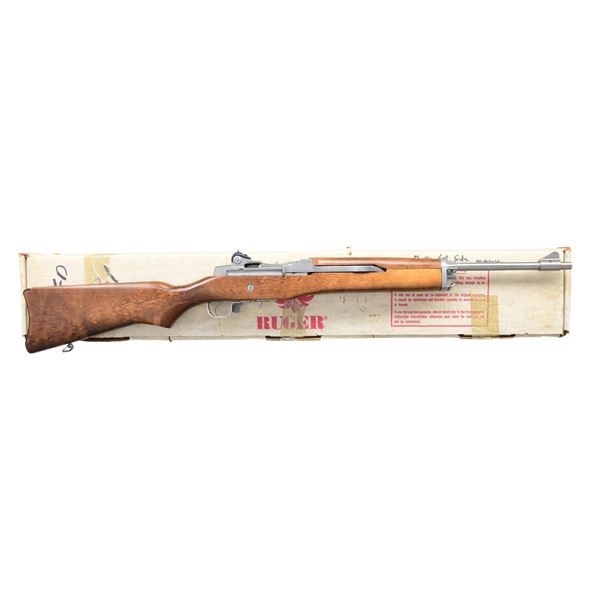 RUGER MINI 14 STAINLESS SEMI AUTO RIFLE.