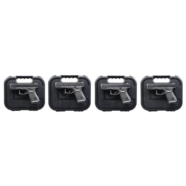 LOT OF FOUR CONSECUTIVE GEN5 GLOCK 19 SEMI AUTO