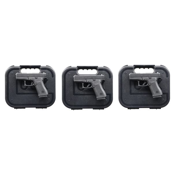 LOT OF THREE CONSECUTIVE GLOCK 43X SEMI AUTO