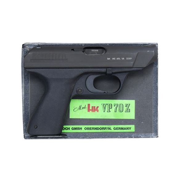 HK VP70Z SEMI AUTO PISTOL WITH MATCHING BOX.