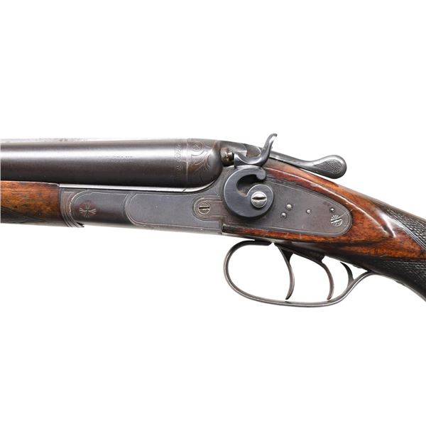 GERMAN GECO SXS HAMMER SHOTGUN.