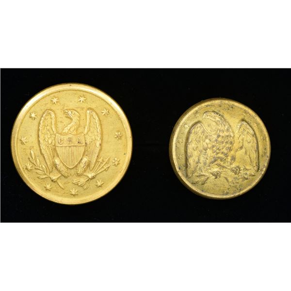2 CONFEDERATE STAFF OFFICER BUTTONS.