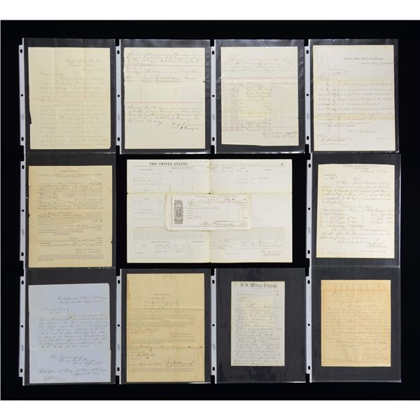 GROUP OF CIVIL WAR LETTERS & DOCUMENTS.