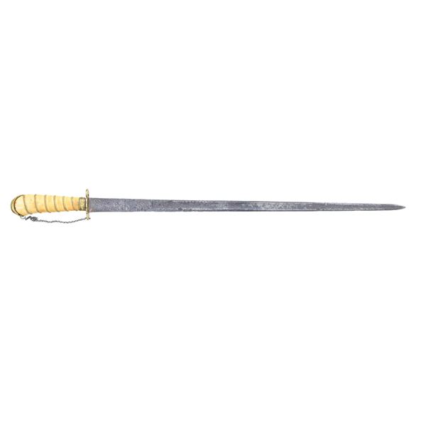 18th CENTURY DUTCH HUNTING SWORD OR CUTTOE.